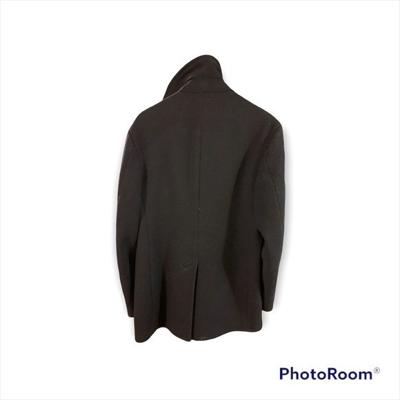 Vintage Dark Blue 1960s 60s Wool Pea Coat P Jacket 38R Uniform US Navy - Picture 4 of 4